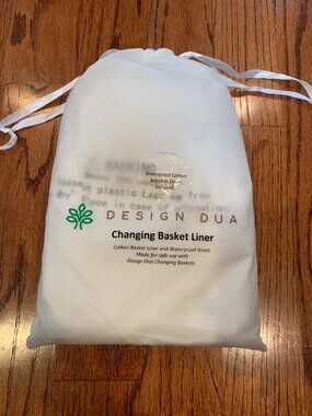 NWT Design Dua Changing Basket Liner & Sheet Set | White